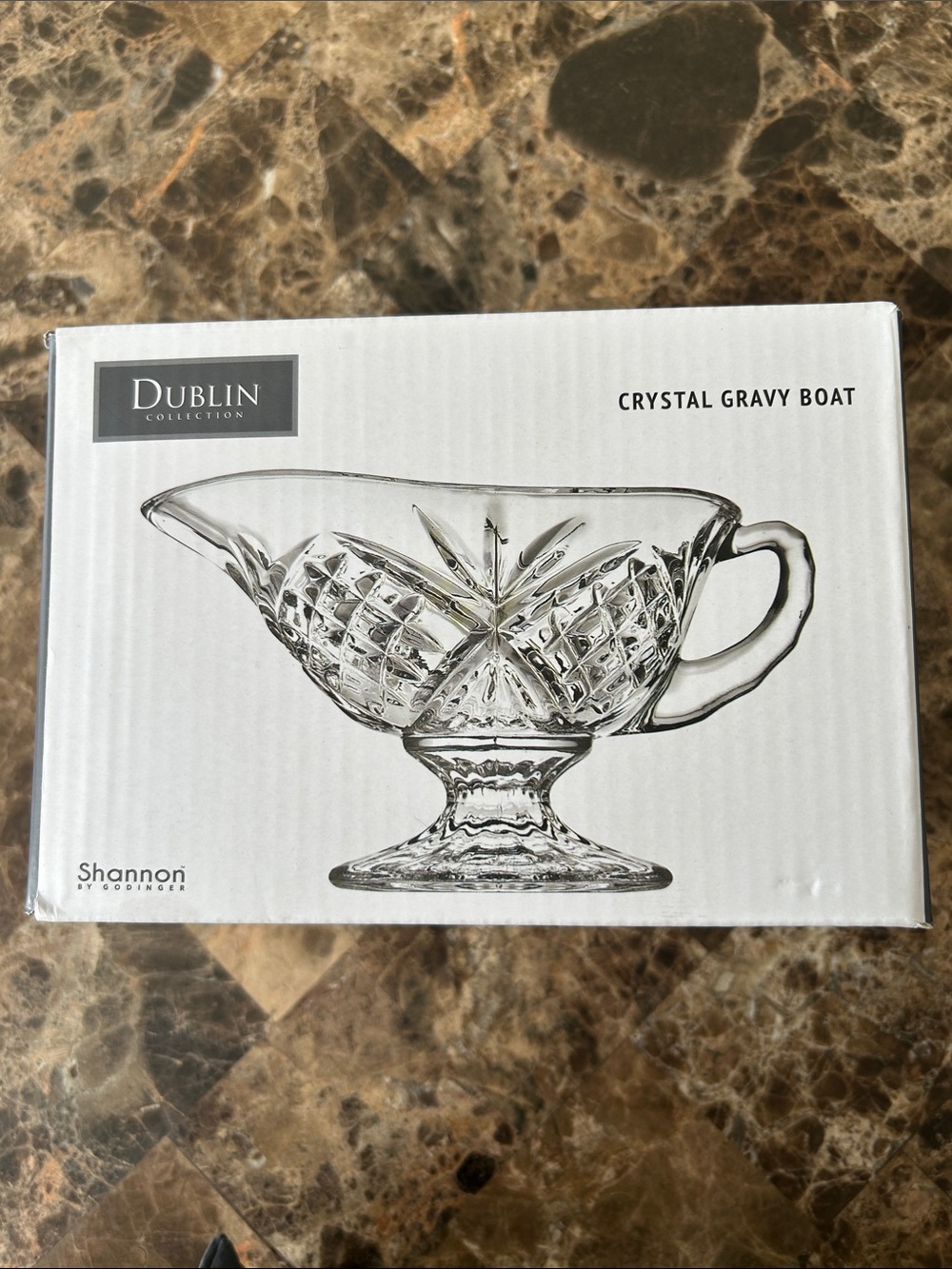 NEW 🆕 Dublin Collection Shannon by Godinger Crystal Gravy Boat - Clear